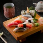 Sushi On Brown Wooden Board