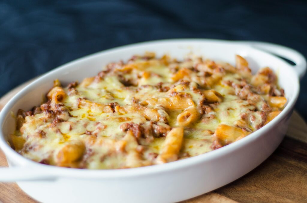 Close-up Photography of Baked Mac