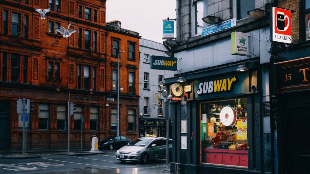 A Fast Food Restaurant in Corner Street