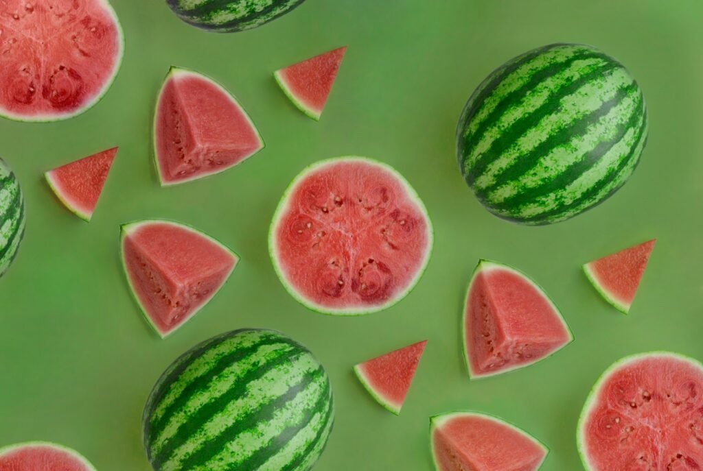 a group of watermelons